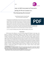 Learner Autonomy Via Self-Assessment in Consecutive Interpreting For Novice Learners in A Non-Interpreting Environment