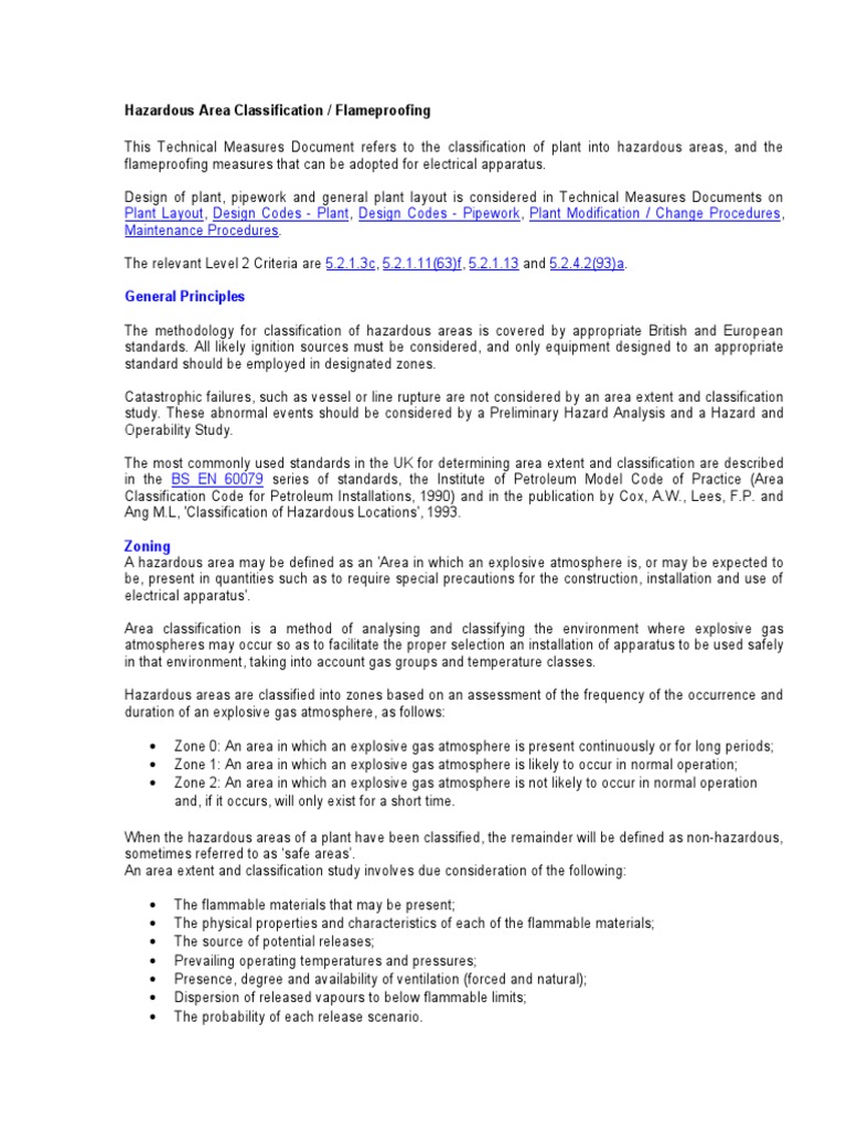 Hazardous Area Classification | PDF | Flammability | Chemistry