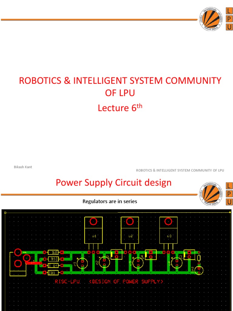 Power Supply Circuit Design in Robotics | PDF