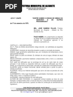 Lei 1.334 - CÓDIGO DE OBRA