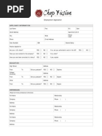 Employment Application: Applicant Information