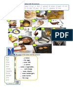 Match verbs and nouns of cooking steps