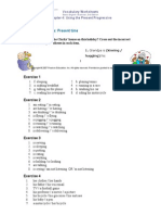 Worksheet 9.: Verbs: Present Time