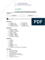 Worksheet 12.: Verbs: Opposites