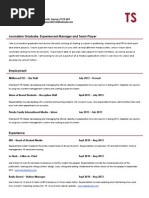 Tom Scott - Journalist CV