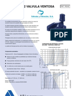 D-050-C, D-052 VALVULA VENTOSA Combinada: Pat. P E N D