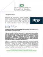 AUTORIZACIÓN PARA ASISTIR AL PRIMER ENCUENTRO DE EXALUMNOS DE LA EGCTI-UPR EN ACCIÓN PROACTIVA