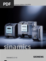 Siemens Drives - SINAMICS G110 Operating Instructions