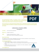 ALS Environmental Lab Analyst Inorganics Job (AN1