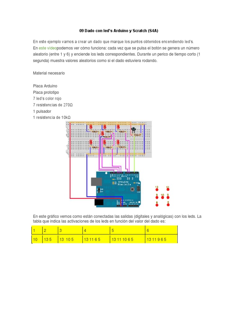 09 Dado Con Led | PDF | Métodos y materiales de enseñanza
