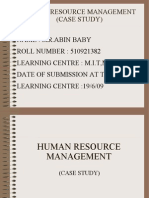 Human Resource Management (Case Study)