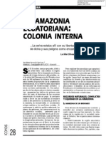 05. Coyuntura. La amazonía ecuatoriana. Colonia interna. María Fernanda Espinosa