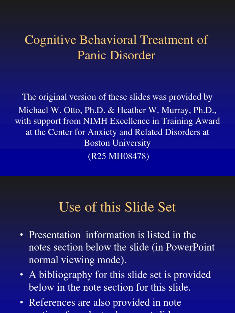 CBT Strategies for Panic Disorder | PDF | Panic Attack | Panic Disorder