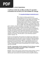 POBREZA NÃO É DESTINO