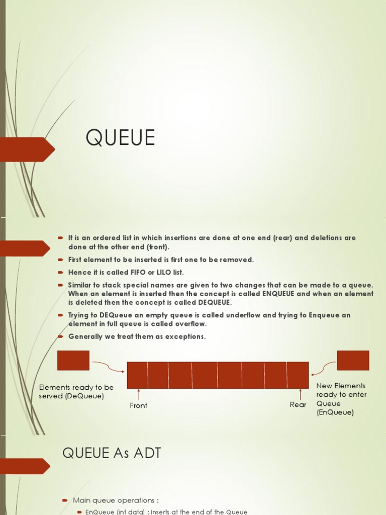 Queue Data Structure | PDF | Queue (Abstract Data Type) | Array Data ...
