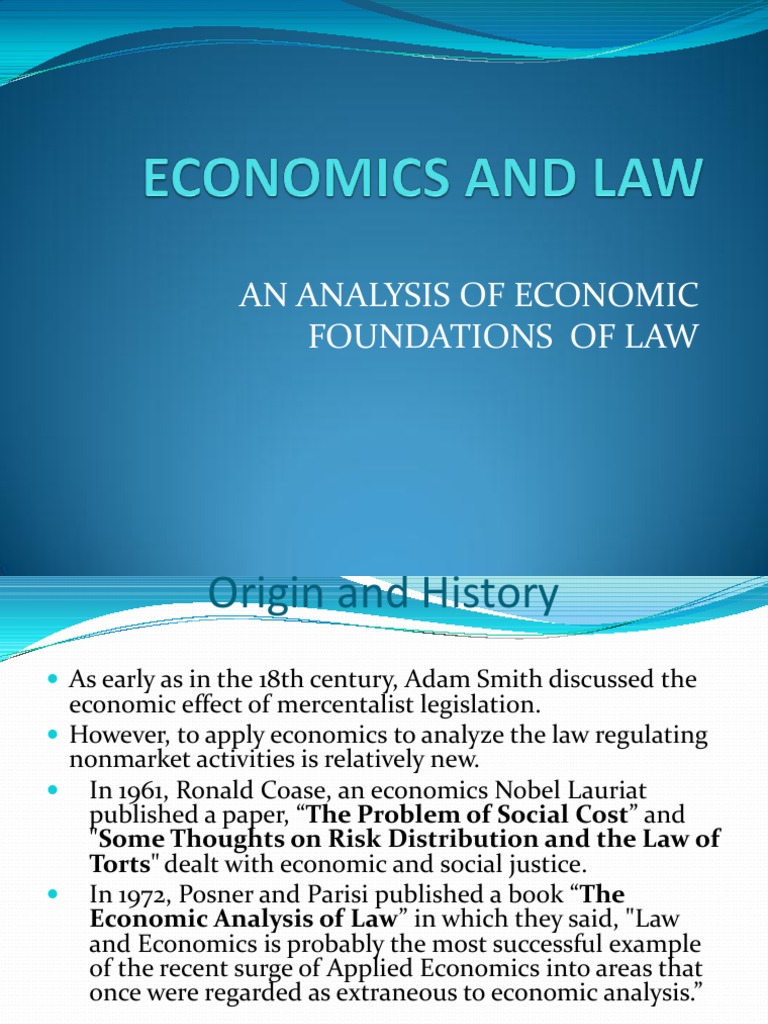Economic Foundations of Law Analysis | PDF | Pareto Efficiency | Law ...