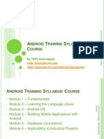 Android Training Syllabus - Course