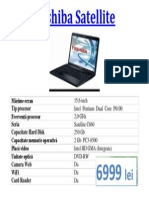 Laptop Caracteristica Toshiba Satellite C660-168