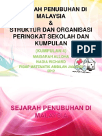 SEJARAH PENUBUHAN DI MALAYSIA & STRUKTUR DAN ORGANISASI DI SEKOLAH DAN KUMPULAN.pptx