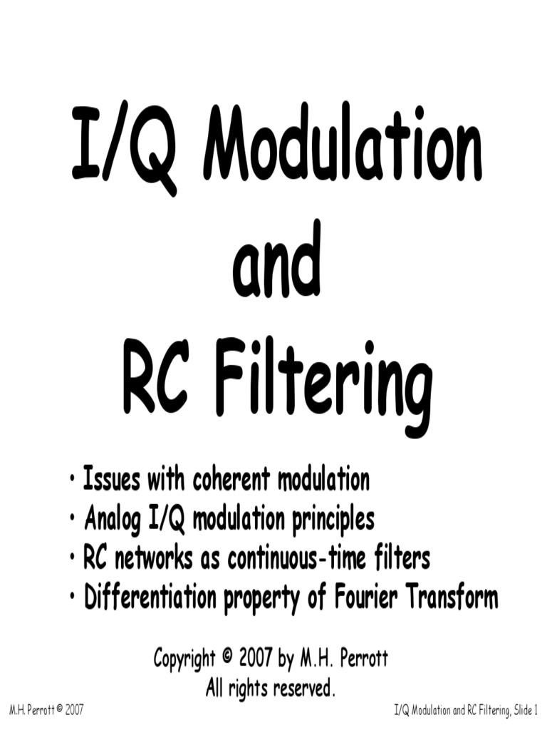 IQ Modulation | PDF | Modulation | Filter (Signal Processing)