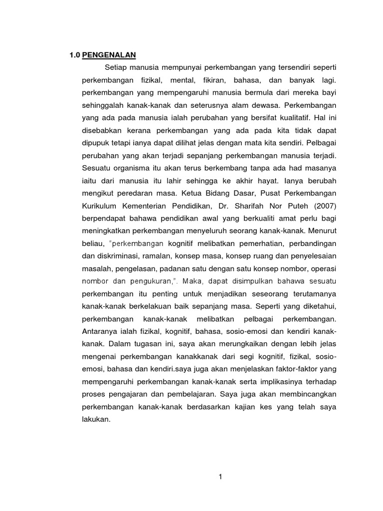 Perkembangan Kanak Kanak Pdf