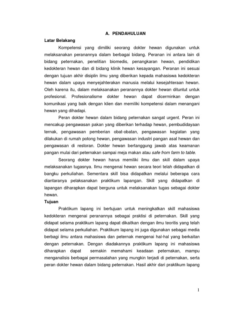 Tugas Laporan Magang Di Peternakan Sapi Dan Domba (2009) | PDF