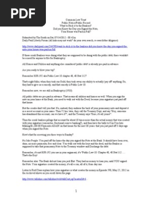 Common Law Trust Want to Stick It to the Bankers?