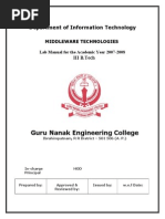 MiddleWare Technology Lab Manual