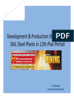 Development & Production Strategies of SAIL Steel Plants in 12th Plan Period