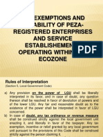 TAX EXEMPTIONS FOR PEZA-REGISTERED BUSINESSES