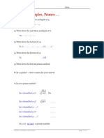 Factors, Multiples, Primes