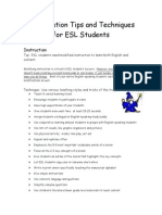 tips for teachers of esl students