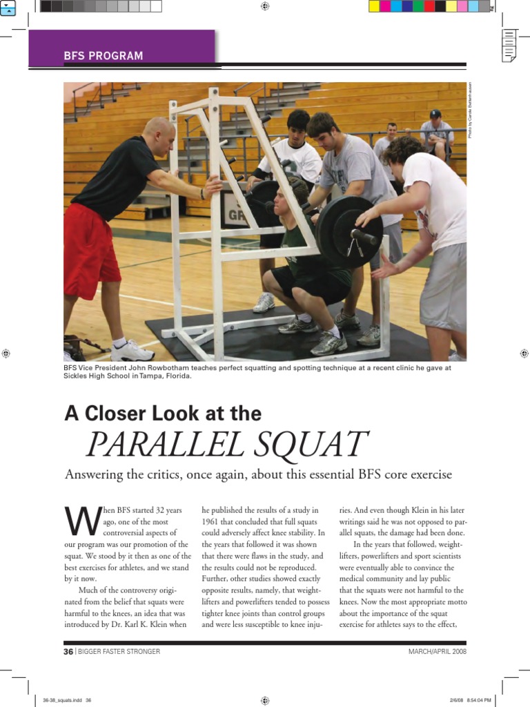 Parallel Squat: A Closer Look at The | PDF | Recreation | Sports
