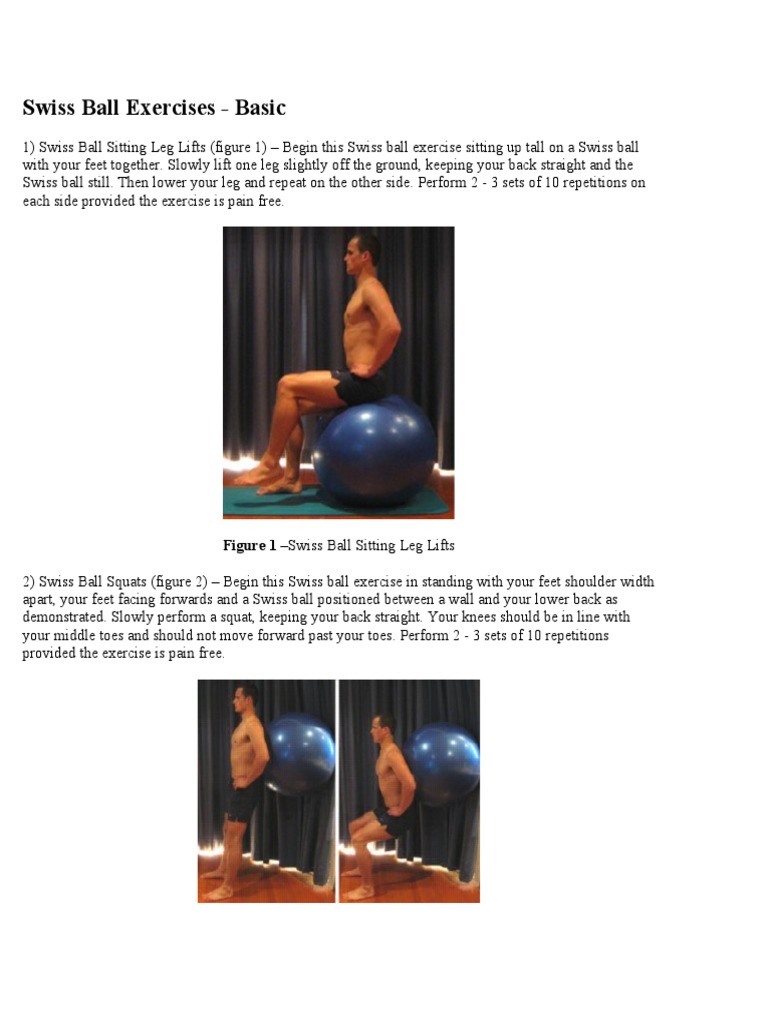 Swiss Ball Exercises | PDF | Human Anatomy | Musculoskeletal System