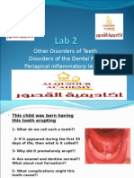 Other Disorders of Teeth Disorders of The Dental Pulp Periapical Inflammatory Lesions
