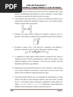 Lista de Exercícios 1                                                                        Carga eletrostática