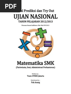 Soal Try Out Un Matematika Smk Pariwisata Seni Administrasi