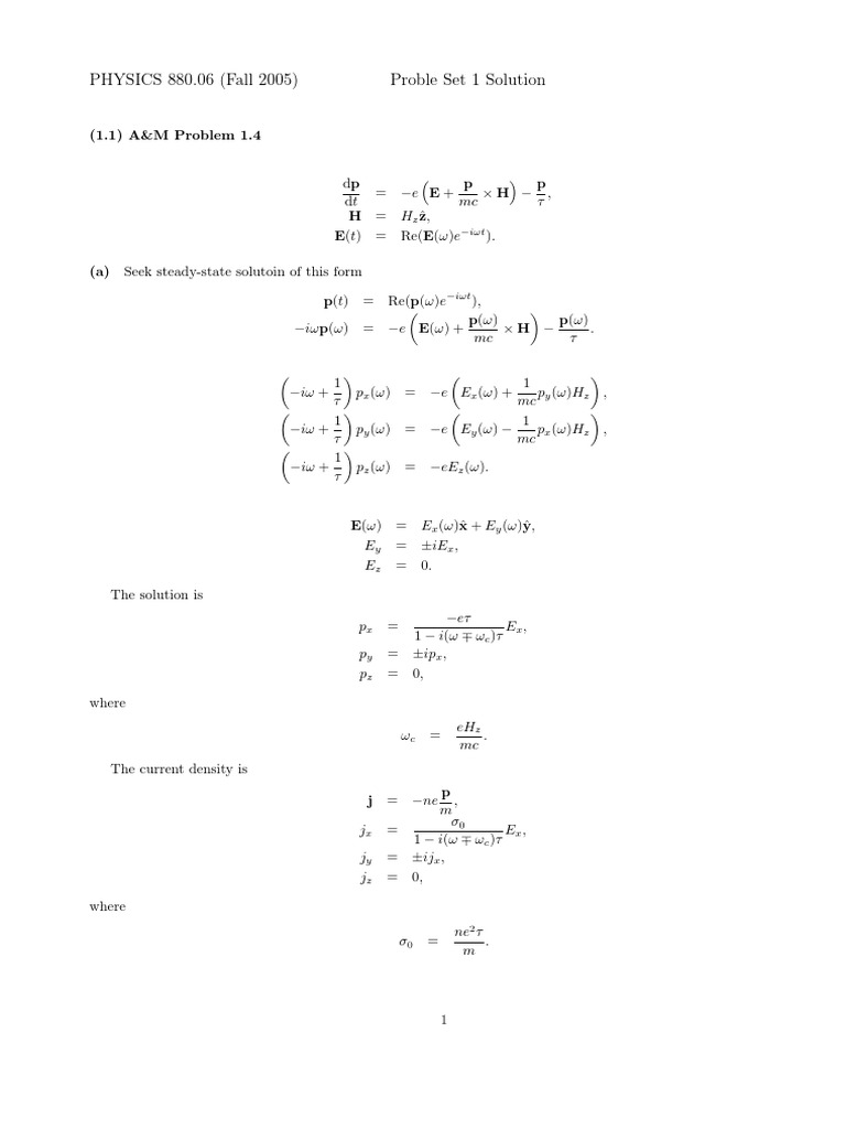 Cha1 4 Ashcroft And Mermin Mathematical Analysis Physical Quantities