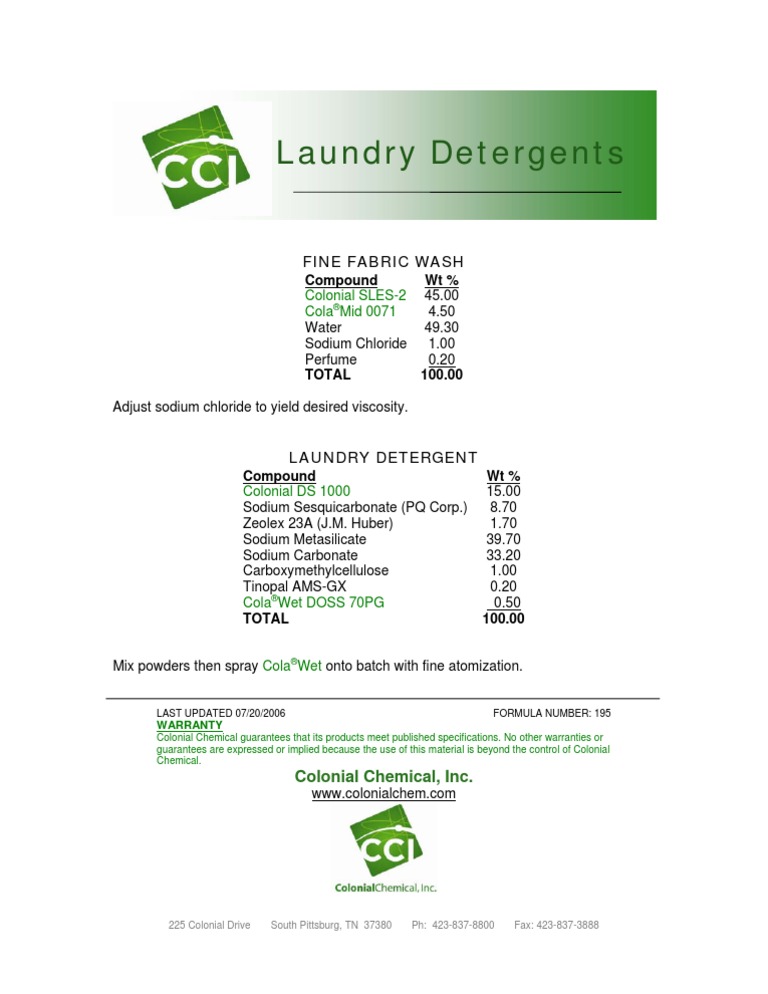 Laundry Detergents - 195 | PDF
