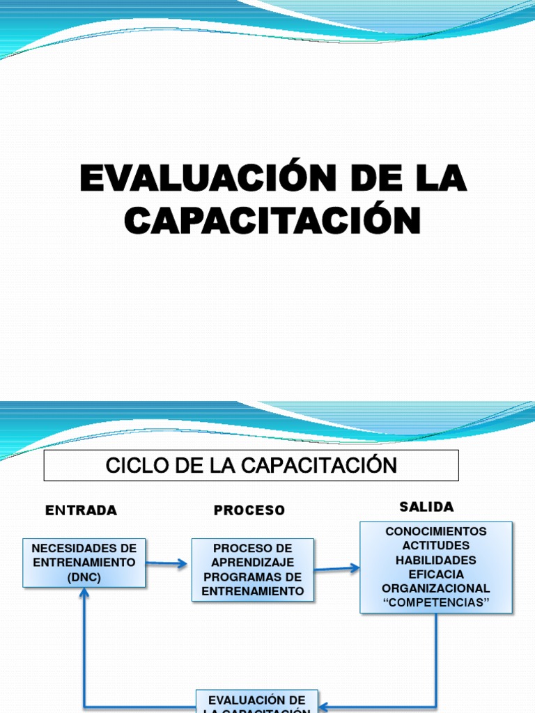 Evaluacion de La Capacitacion | PDF | Calidad (comercial) | Economias