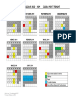 Calendari Escolar 2013 - 2014 Escola Pont Trencat: Setembre 2013 OCTUBRE 2013 Novembre 2013 Desembre 2013