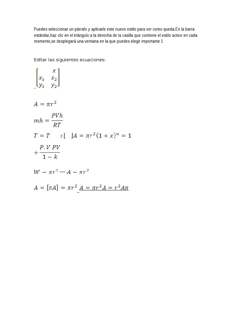 Formulas Con Word 2003 | PDF | Finanzas y administración del dinero