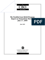 The Troubled Asset Relief Program: Report On Transactions Through June 17, 2009