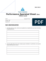 Performance Appraisal Sheet: (Non-Officer Level)