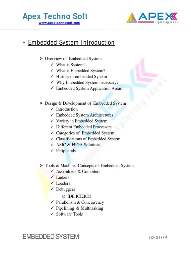 Embedded System Long Term Course | PDF | Microcontroller | Embedded System