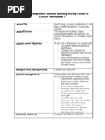 Download Lesson Plan Template for Affective Learning Activity Portion of Lesson Plan Number 7 by mriedle SN16825847 doc pdf