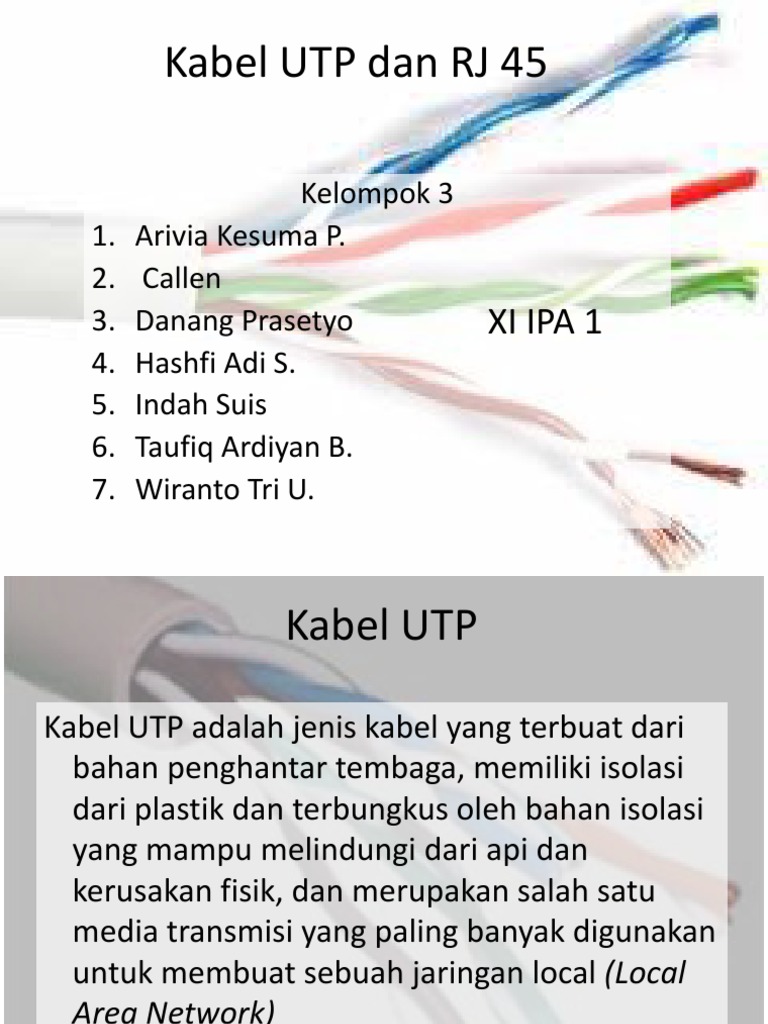 Kabel UTP dan Konektor RJ-45 dalam Jaringan | PDF | Sains & Matematika