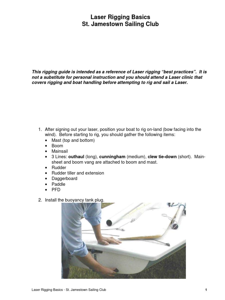 Laser Rigging Basics PDF Rigging Watercraft