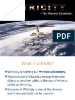 The Wireless Electricity.: by Karan Bir Singh E073026