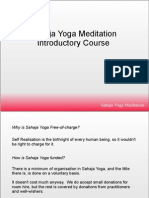 Sahaja Yoga Meditation Introductory Course